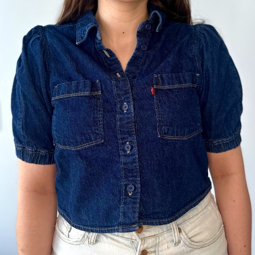Levi's Crop Jean Button-Down Shirt